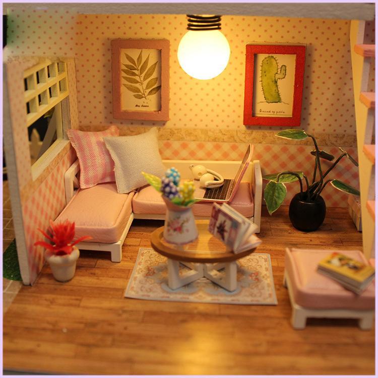 DIY Miniyature Pink Loft Villa