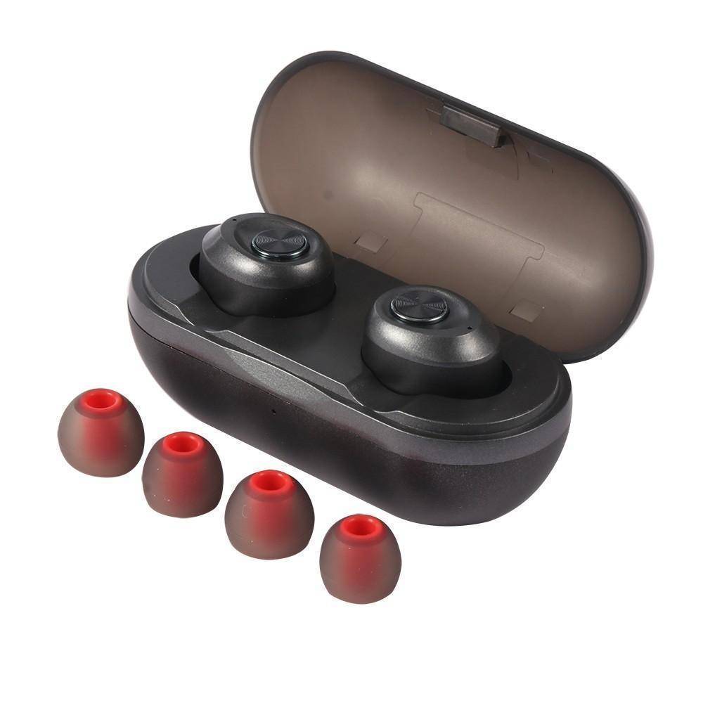 Auto Pairing Wireless Bluetooth 5.0 TWS Noise Cancelling Earbuds with Charging Case