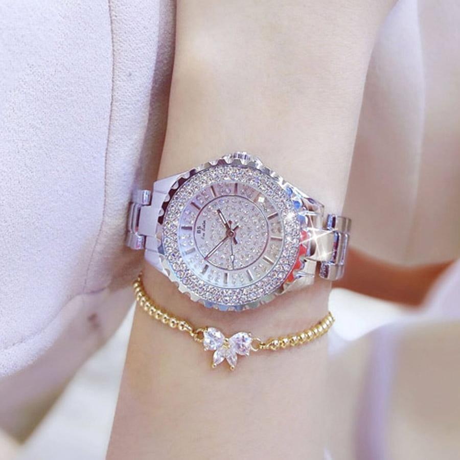 Montre Fashion Designer Luxury Diamond Silver Women Watch