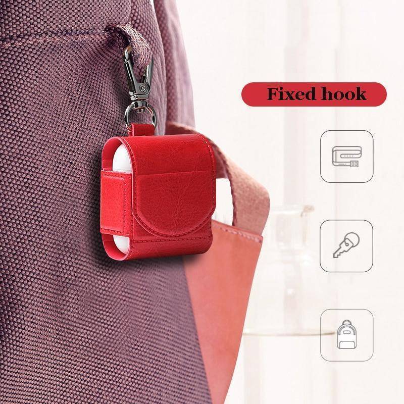 Apple Airpods Vegan Leather Case Shockproof Cover