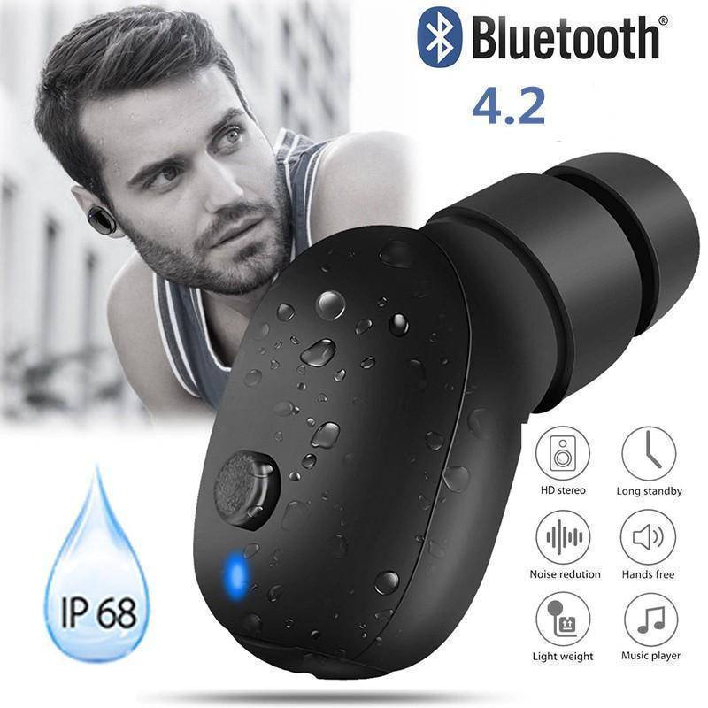 Waterproof Wireless Bluetooth Mini Sports Headphones In-Ear Earbud Earphones Earpiece for iPhone Samsung Android