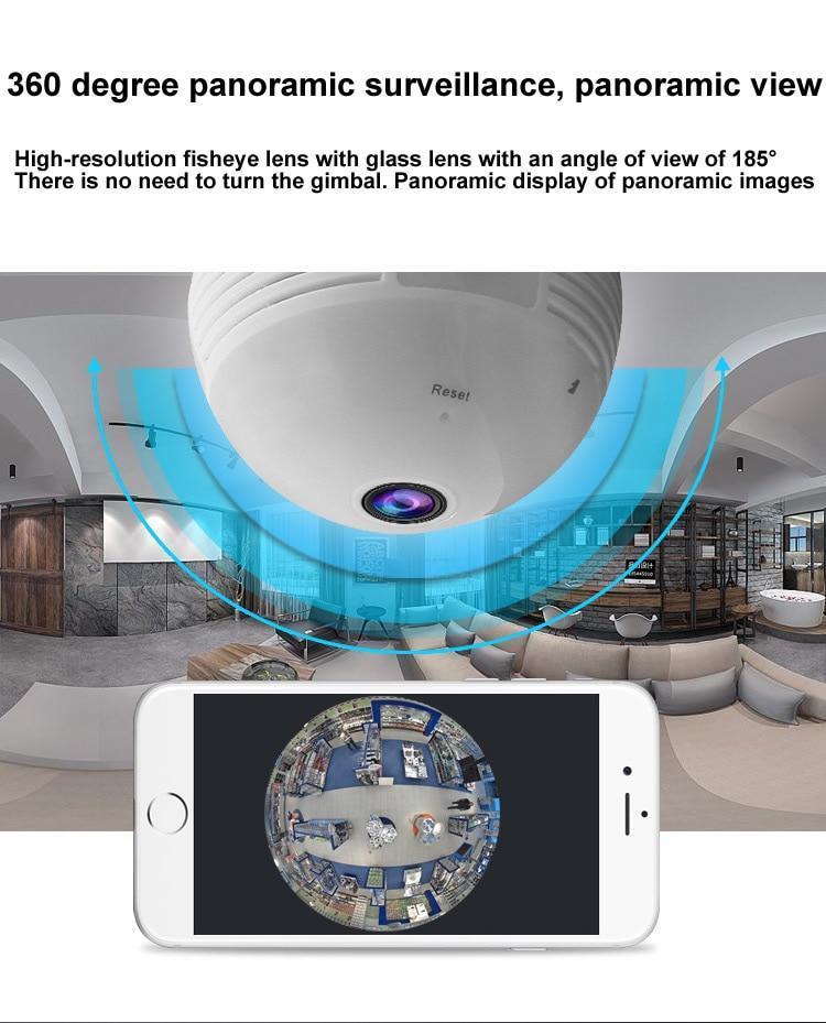 360 Degree Video Camera Panorama Bulb With Hotspot Wireless WiFi