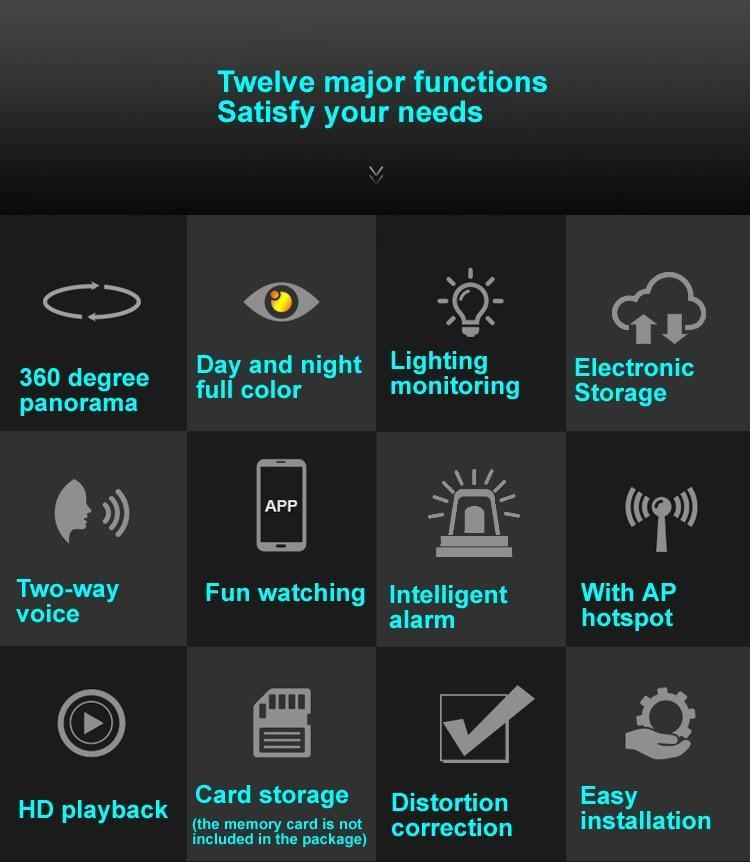 360 Degree Video Camera Panorama Bulb With Hotspot Wireless WiFi