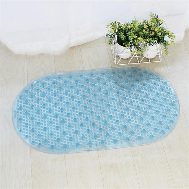 Anti-skid Bath Mat Soft Bathroom Massage Mat Suction Cup Non-slip Bathtub Carpet