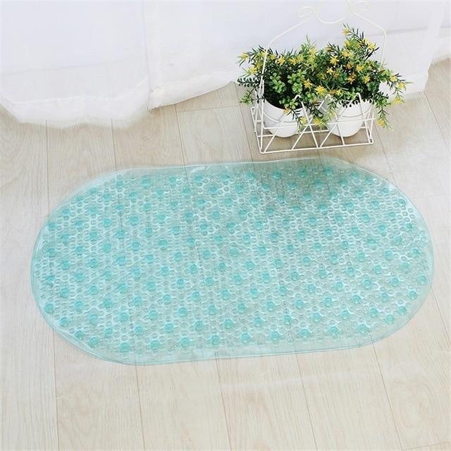 Anti-skid Bath Mat Soft Bathroom Massage Mat Suction Cup Non-slip Bathtub Carpet