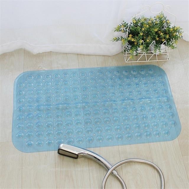 Anti-skid Bath Mat Soft Bathroom Massage Mat Suction Cup Non-slip Bathtub Carpet