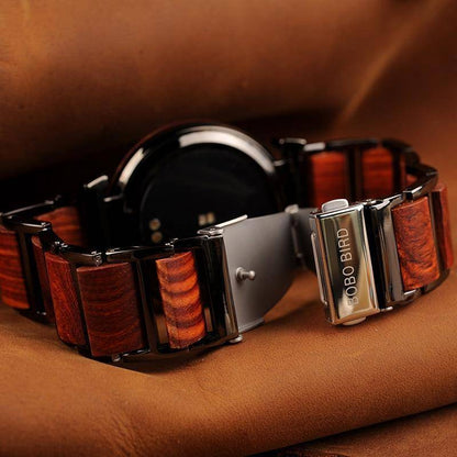 Touch Screen Wooden Watch For Men and Women in Wood Gift Box