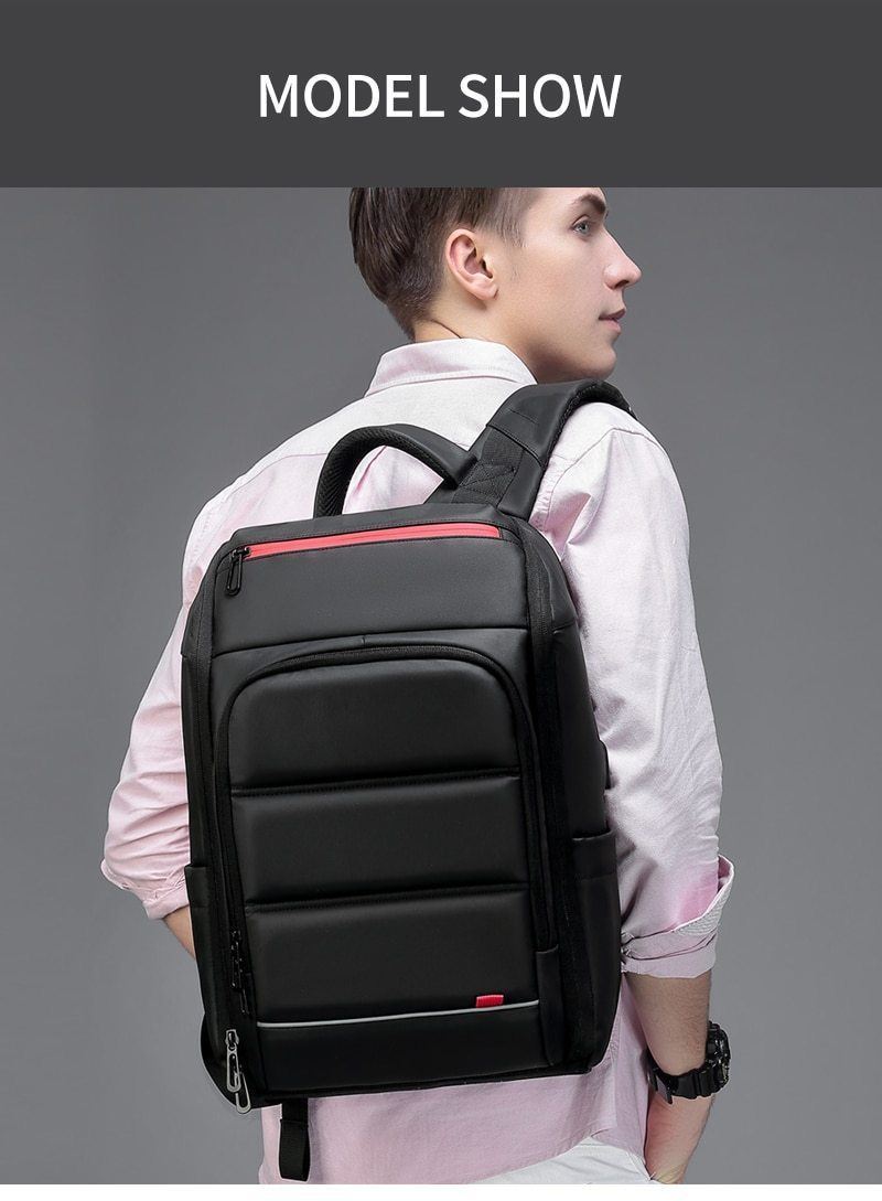 15.6 Inch Laptop Travel Backpack Water Repellent Functional Rucksack With USB Charging Port