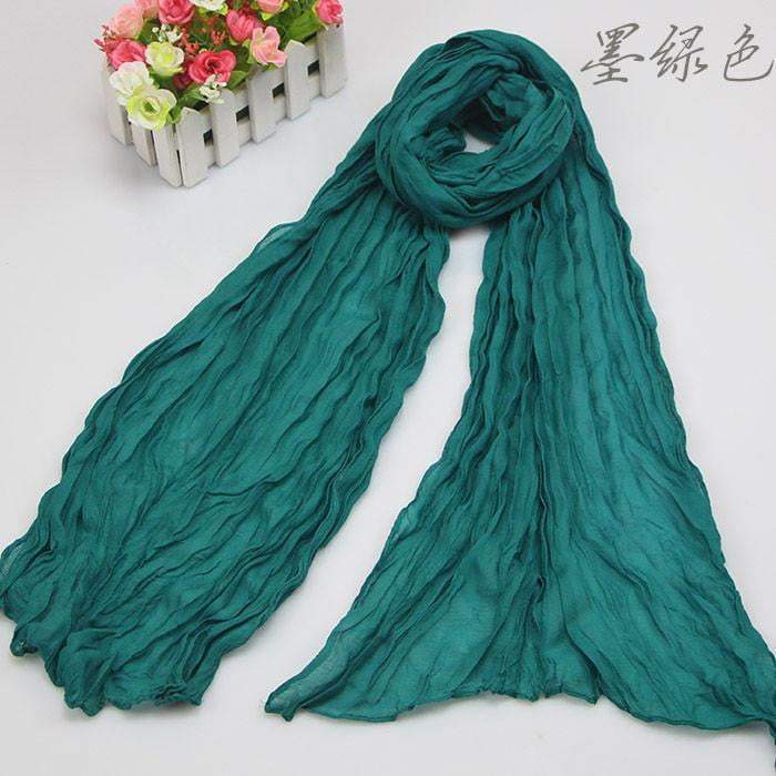 Fashion Casual Foulard All-match Solid Soft Cotton Long Scarf Women Scarves