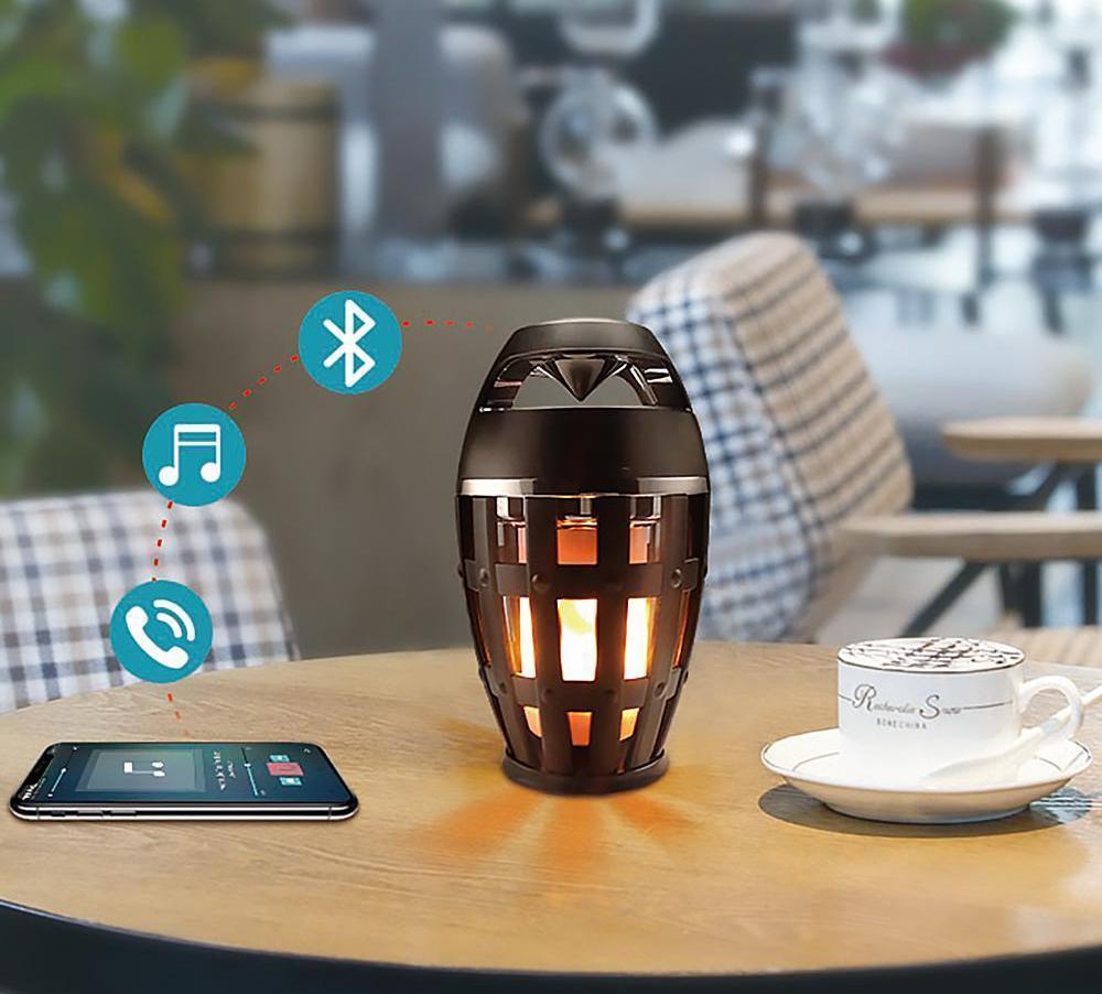 LED Flame Bluetooth Speaker Lamp