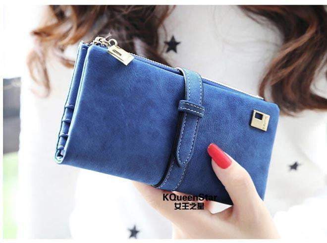 New Winter Fashion Trends Pumping  Frosted Multi-card position two fold wallet