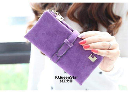 New Winter Fashion Trends Pumping  Frosted Multi-card position two fold wallet