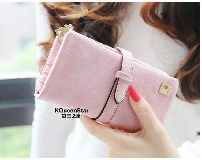 New Winter Fashion Trends Pumping  Frosted Multi-card position two fold wallet