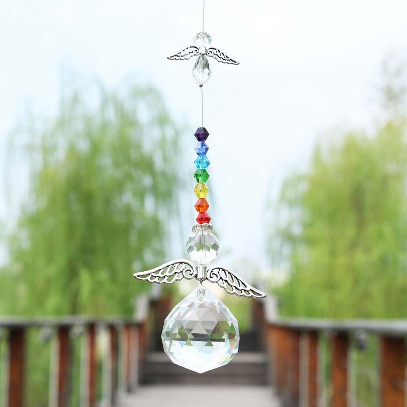 Guardian Angel Chakra Crystal Suncatcher