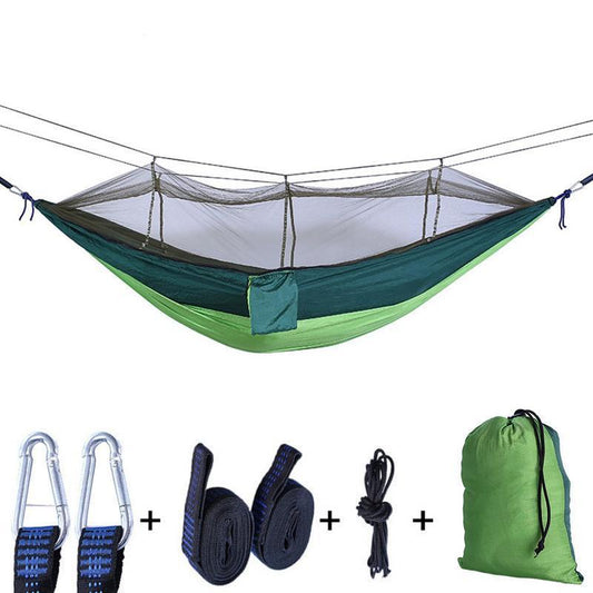 Outdoor Hanging Hammock With Mosquito Net