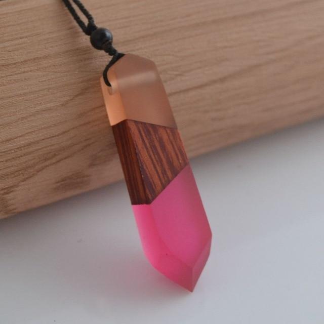 Vintage Resin Wood Necklace