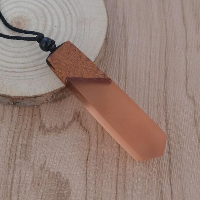 Vintage Resin Wood Necklace