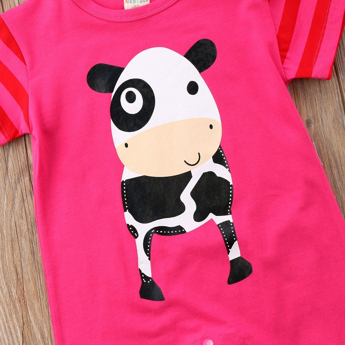 Pink Cow Romper