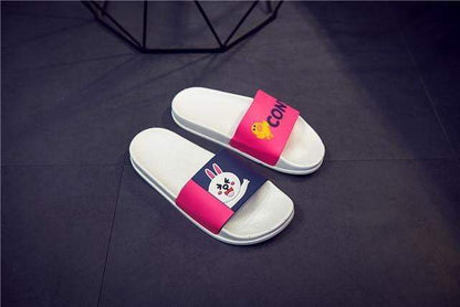 Ladies summer Cartoon unicorn Slippers
