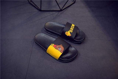 Ladies summer Cartoon unicorn Slippers