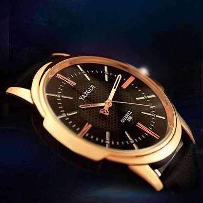Watch Men Golden Wristwatch Quartz