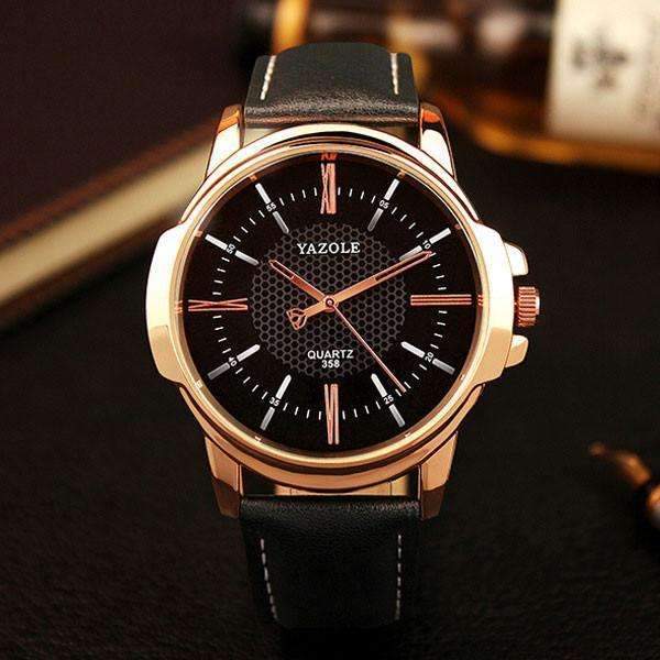 Watch Men Golden Wristwatch Quartz