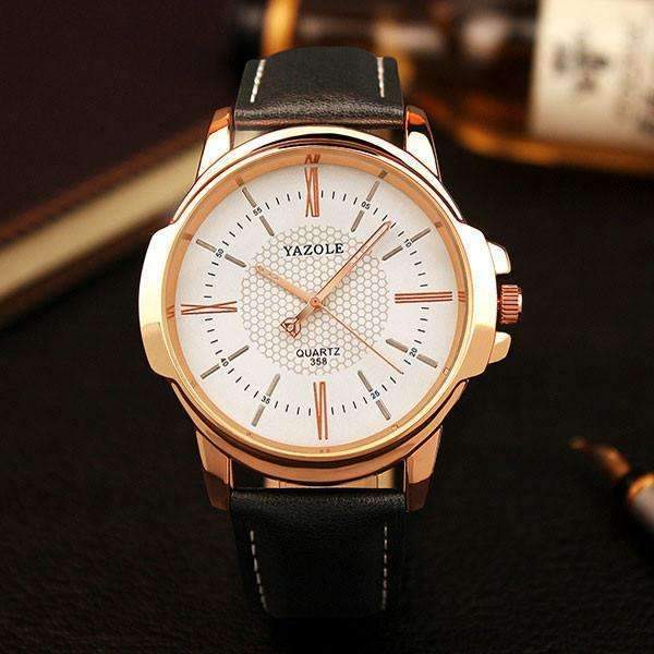 Watch Men Golden Wristwatch Quartz