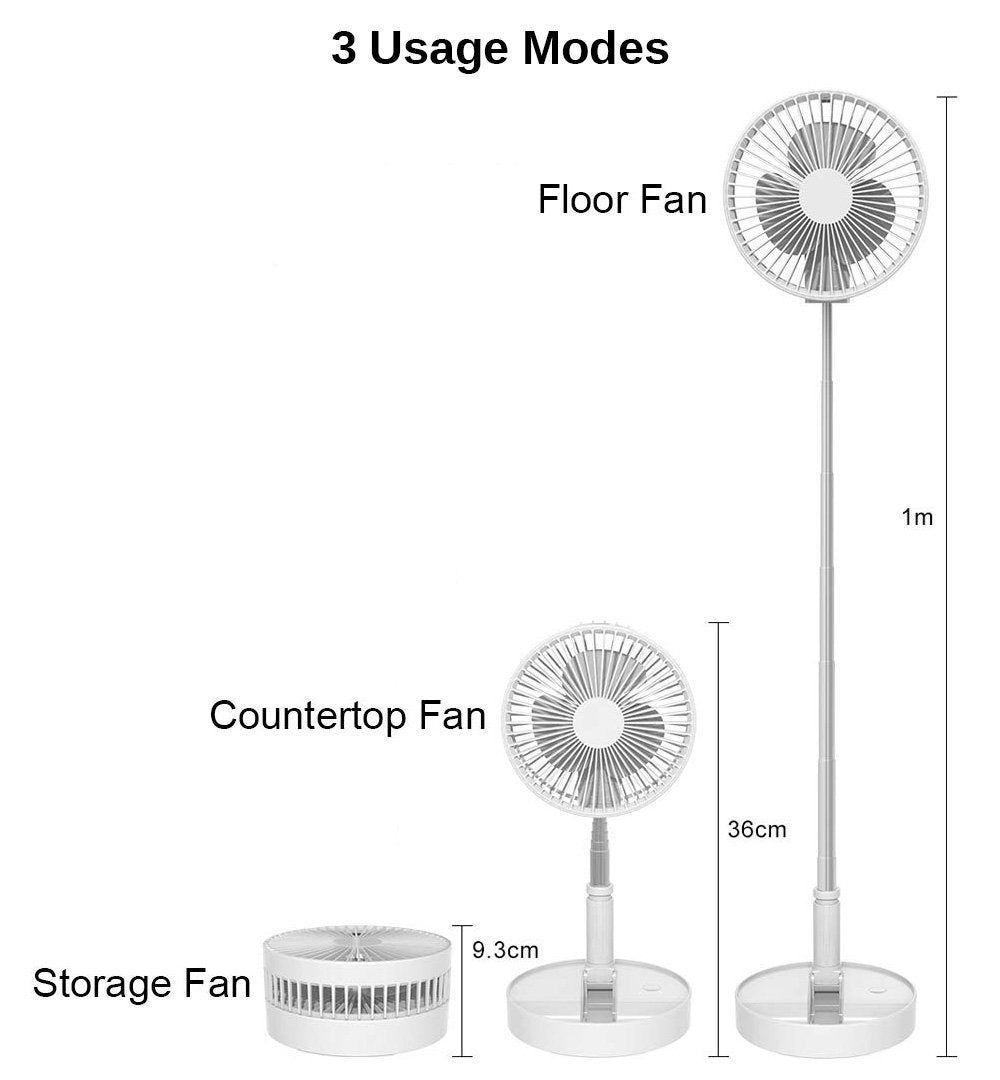 Rechargeable Mini Telescopic Fan