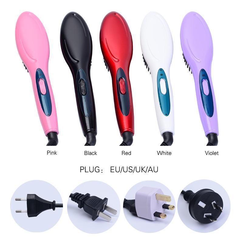 Hair Straightener Comb Brush