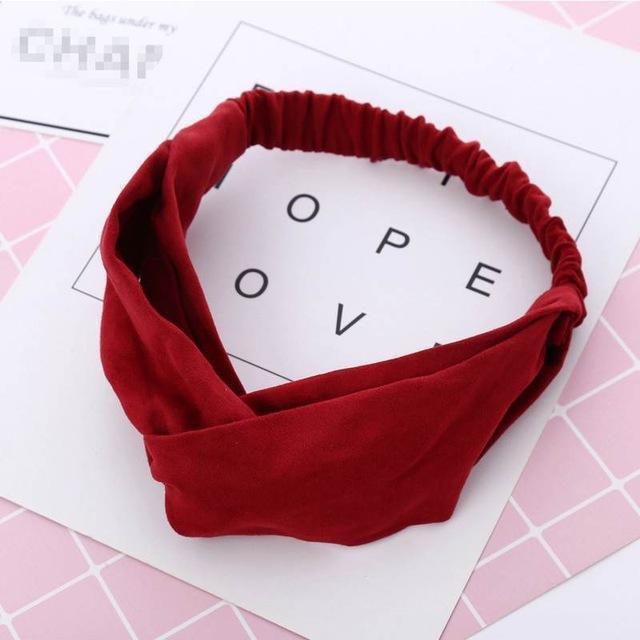 Vintage Cross Knot Suede Headband