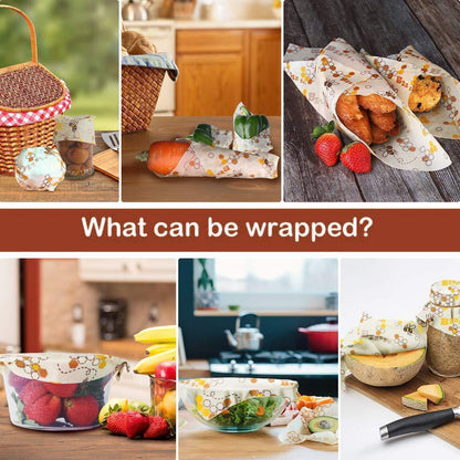 Reusable Beeswax Food Wrap (3 pcs)