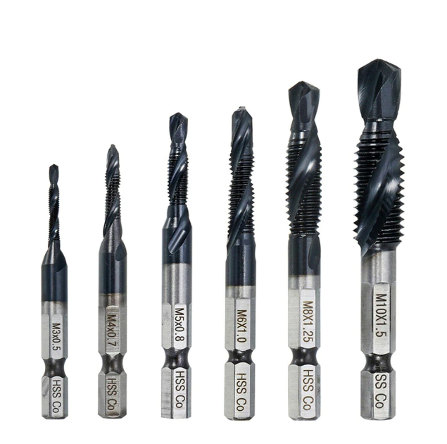 Combination Drill Tap Bit Set