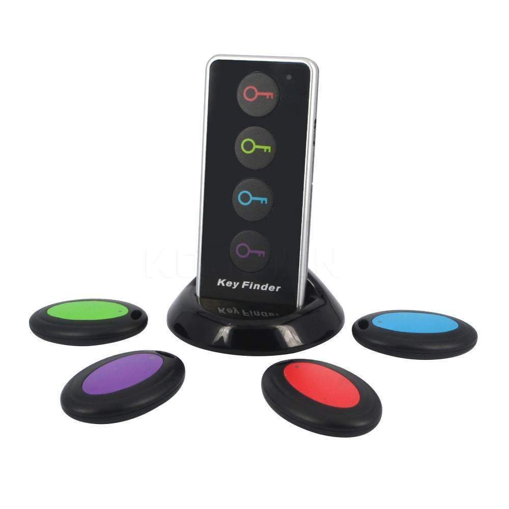 4 in 1 Wireless Remote Key Finder - Key Locator Phone Wallets Anti-Lost With Torch Function 4 Receivers