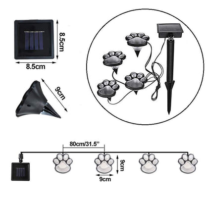 Paw Print Garden Lights