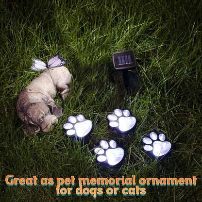 Paw Print Garden Lights