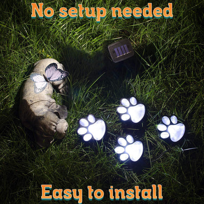 Paw Print Garden Lights