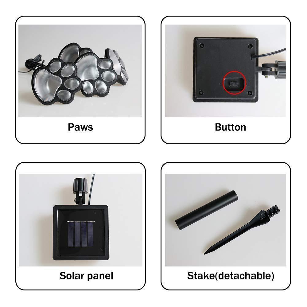 Paw Print Garden Lights