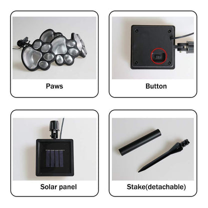 Paw Print Garden Lights