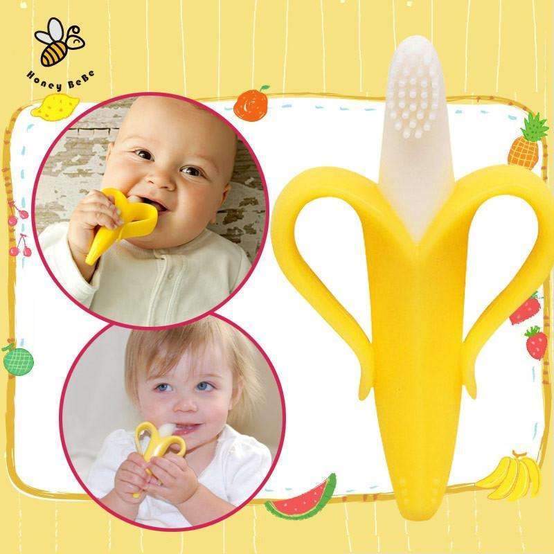Baby Banana Toothbrush Training
