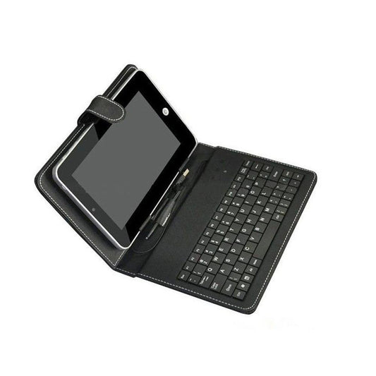Leather Cover Case - Cover Micro USB With Keyboard Stand Tablet