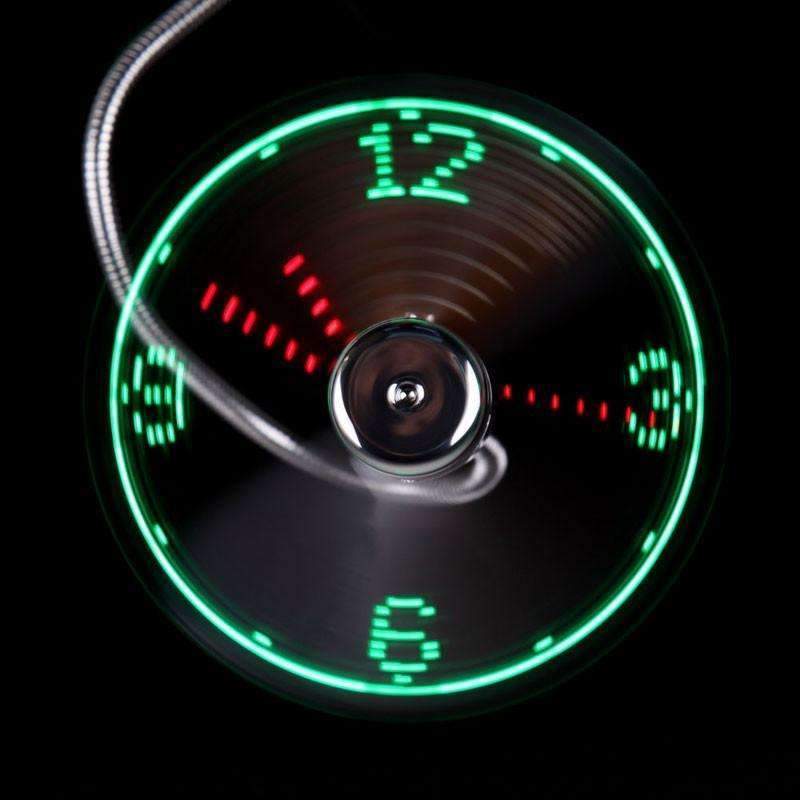 Mini LED Light USB Fan Clock High Quality