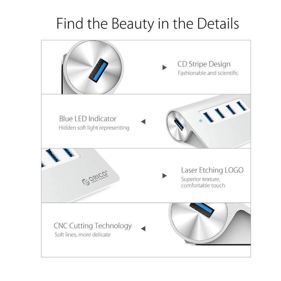 ORICO Port USB 3.0 HUB - Mac Design Mini High Quality And Speed Aluminum
