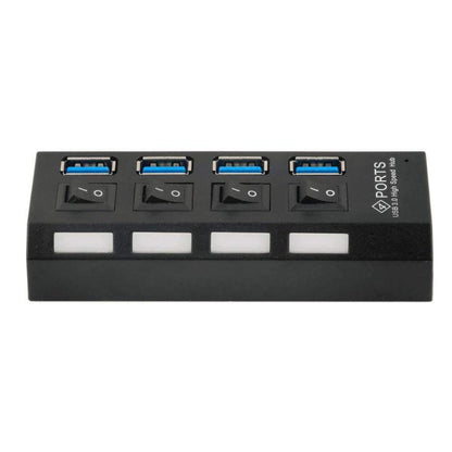 USB 3.0 Hub 4 Ports Super Speed 5Gbps and Hub With on/off Switch For Windows Mac OS Linux