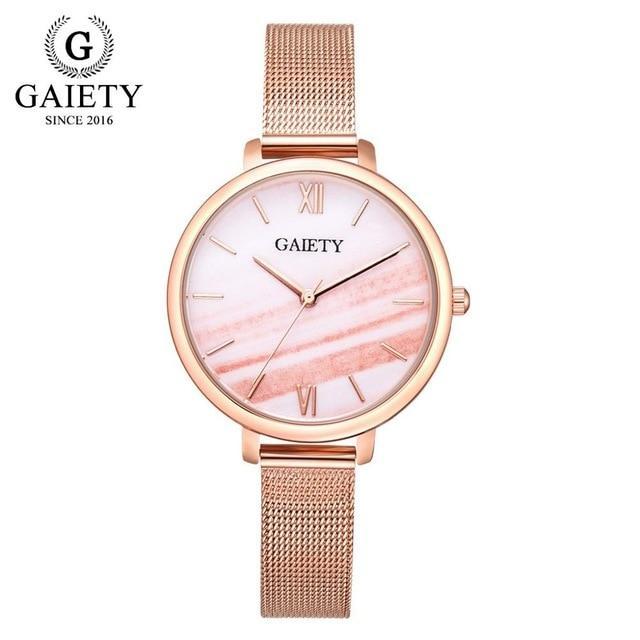 IcoolGagdets Luxury 2 PCS Set Watch Women Rose Gold Water Drill Bracelet Watch Jewelry Ladies Female Hour Casual Quartz Wristwatches