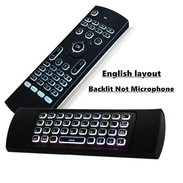 Air Mouse Backlit MX3 Pro With Voice Microphone 2.4G Wireless Mini Keyboard With IR Learning Extend Remote Controller