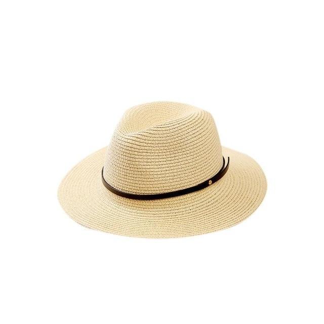 Women's Wide Brim Straw Panama Roll Up Hat