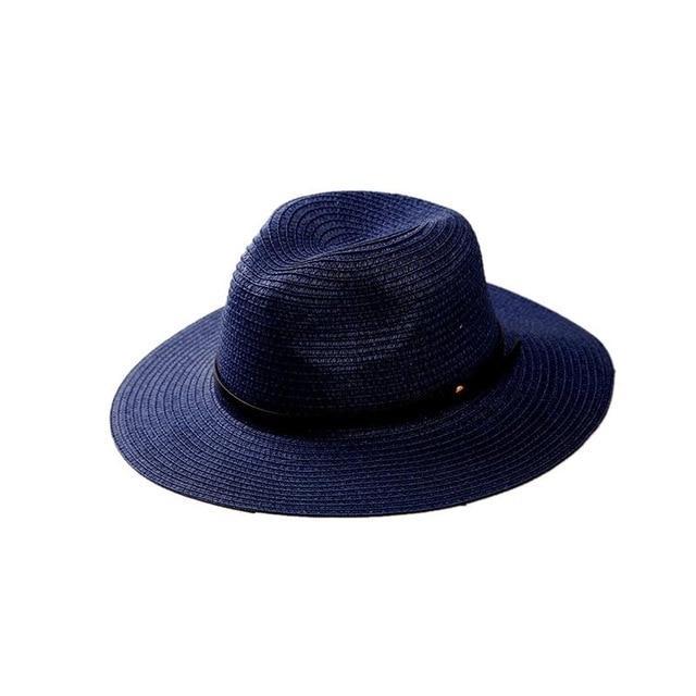 Women's Wide Brim Straw Panama Roll Up Hat