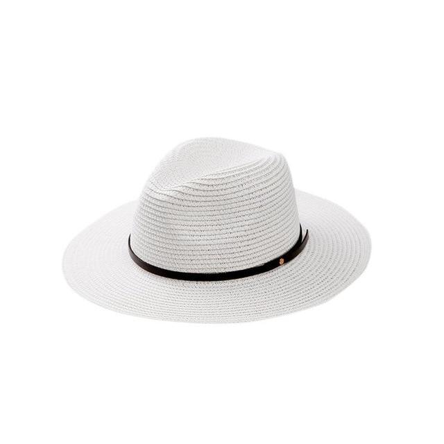 Women's Wide Brim Straw Panama Roll Up Hat