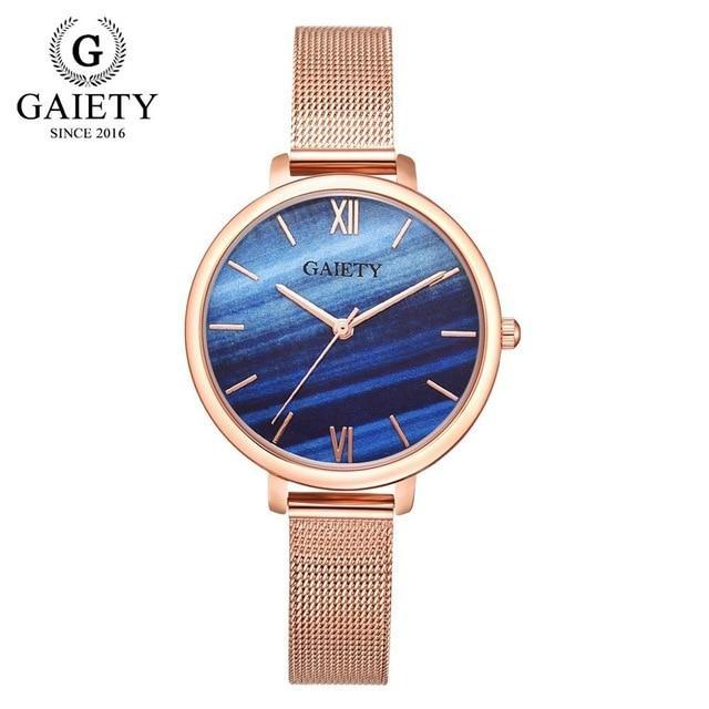 IcoolGagdets Luxury 2 PCS Set Watch Women Rose Gold Water Drill Bracelet Watch Jewelry Ladies Female Hour Casual Quartz Wristwatches