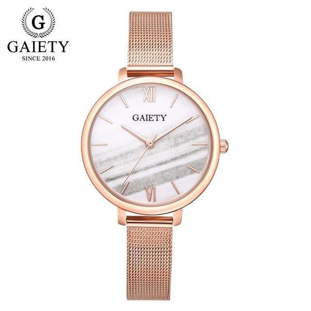 IcoolGagdets Luxury 2 PCS Set Watch Women Rose Gold Water Drill Bracelet Watch Jewelry Ladies Female Hour Casual Quartz Wristwatches